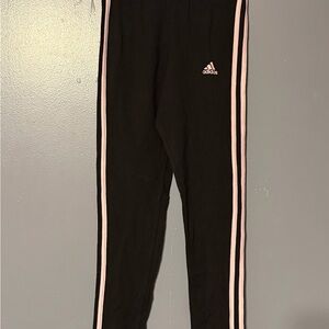 Adidas women’s Black Joggers with Pink Accents